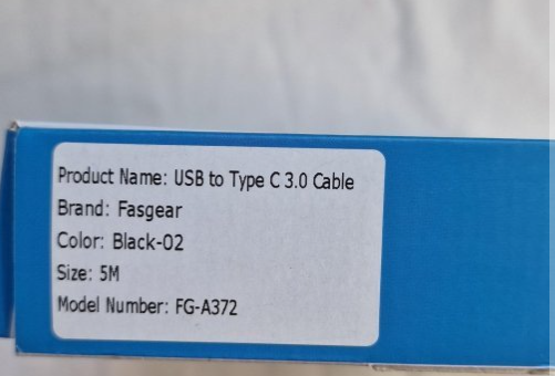 USB 3.0 to Type C kabel 5m