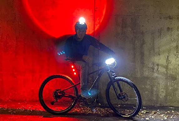 prednje i zadnje svetlo za bicikl i kacigu
