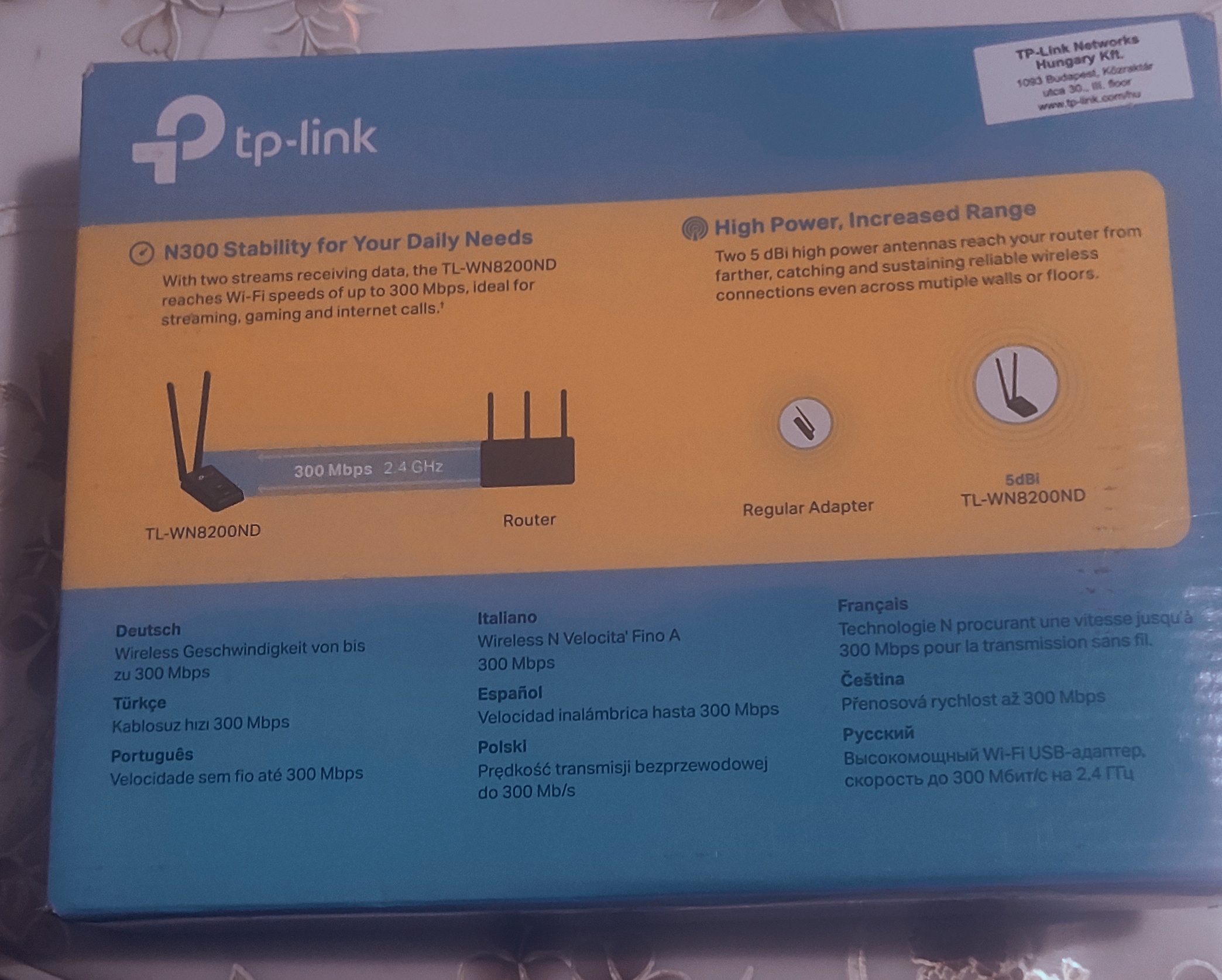 TP LINK WIRELESS TL-WN8200ND