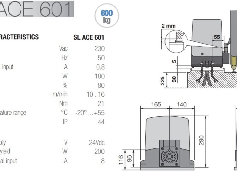 Cardin K-SLACE 601 - Motor za kliznu kapiju - Dracom