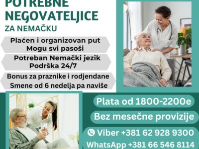 Posao za negovateljice u Nemačkoj