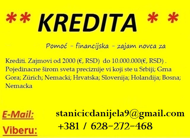 Pomoć - financijska - zajam novca za sve