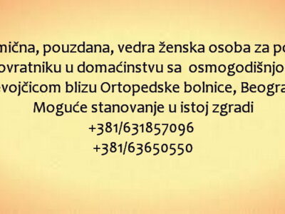 Pouzdana zena za pomoc porodici