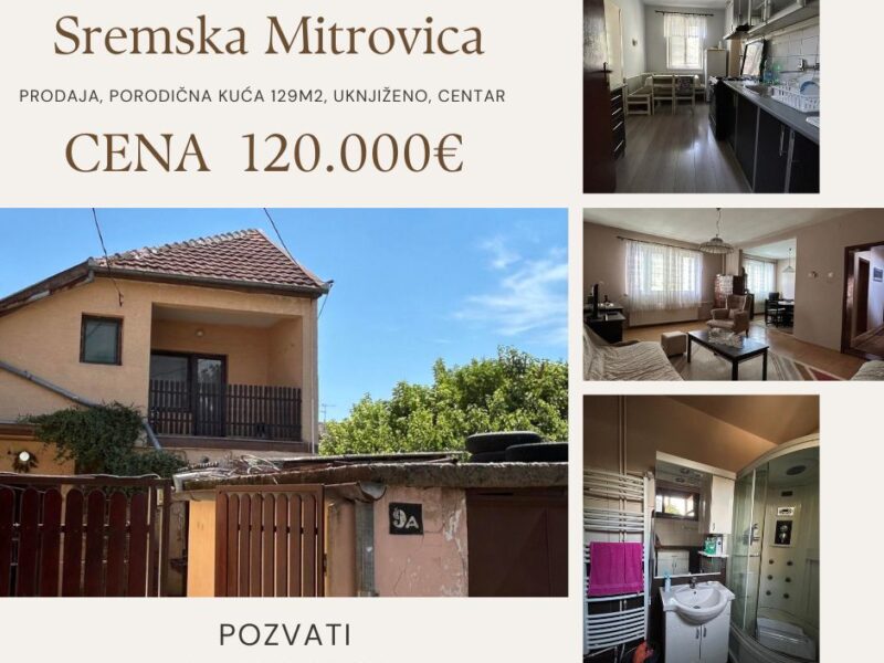 Sremska Mitrovica, prodajem porodičnu kuću u centru