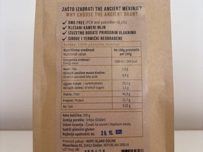 Integralno brašno i mekinje „The Ancient“