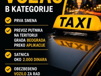 Potreban taxi vozač