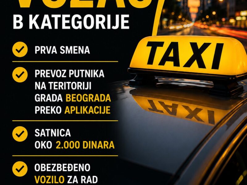 Potreban taxi vozač