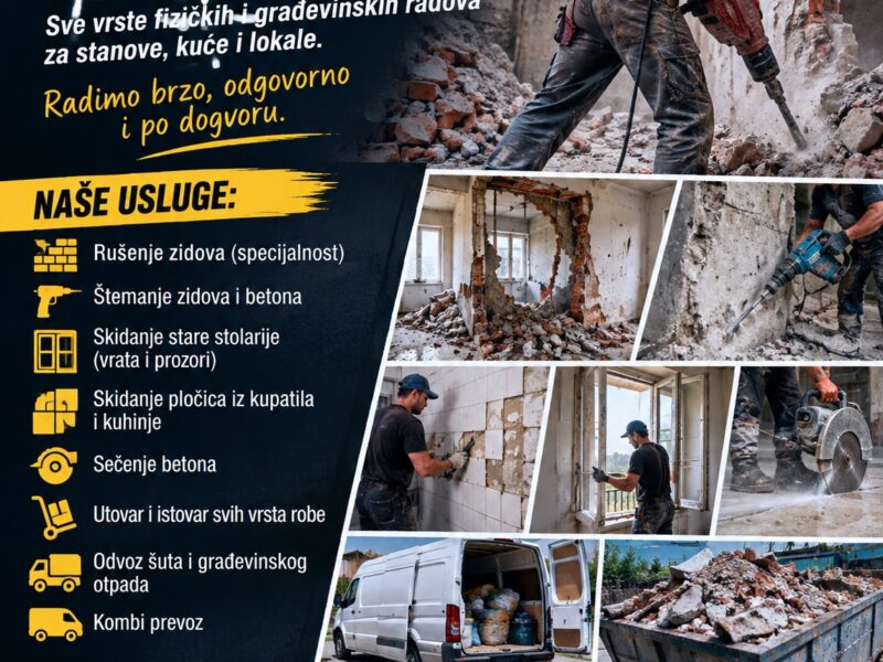Rušenje • Štemanje • Kombi prevoz