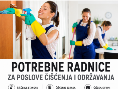Potrebne radnice za poslove čišćenja i održavanja 60.000-120.000