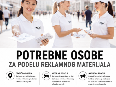 Potrebne osobe za podelu reklamnog materijala