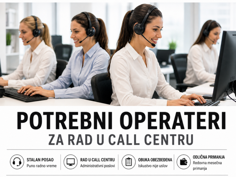Potrebni operateri za rad u call centru