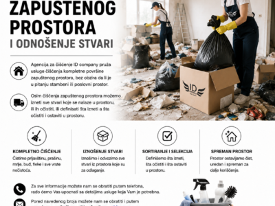 Čišćenje zapuštenog prostora i odnošenje stvari